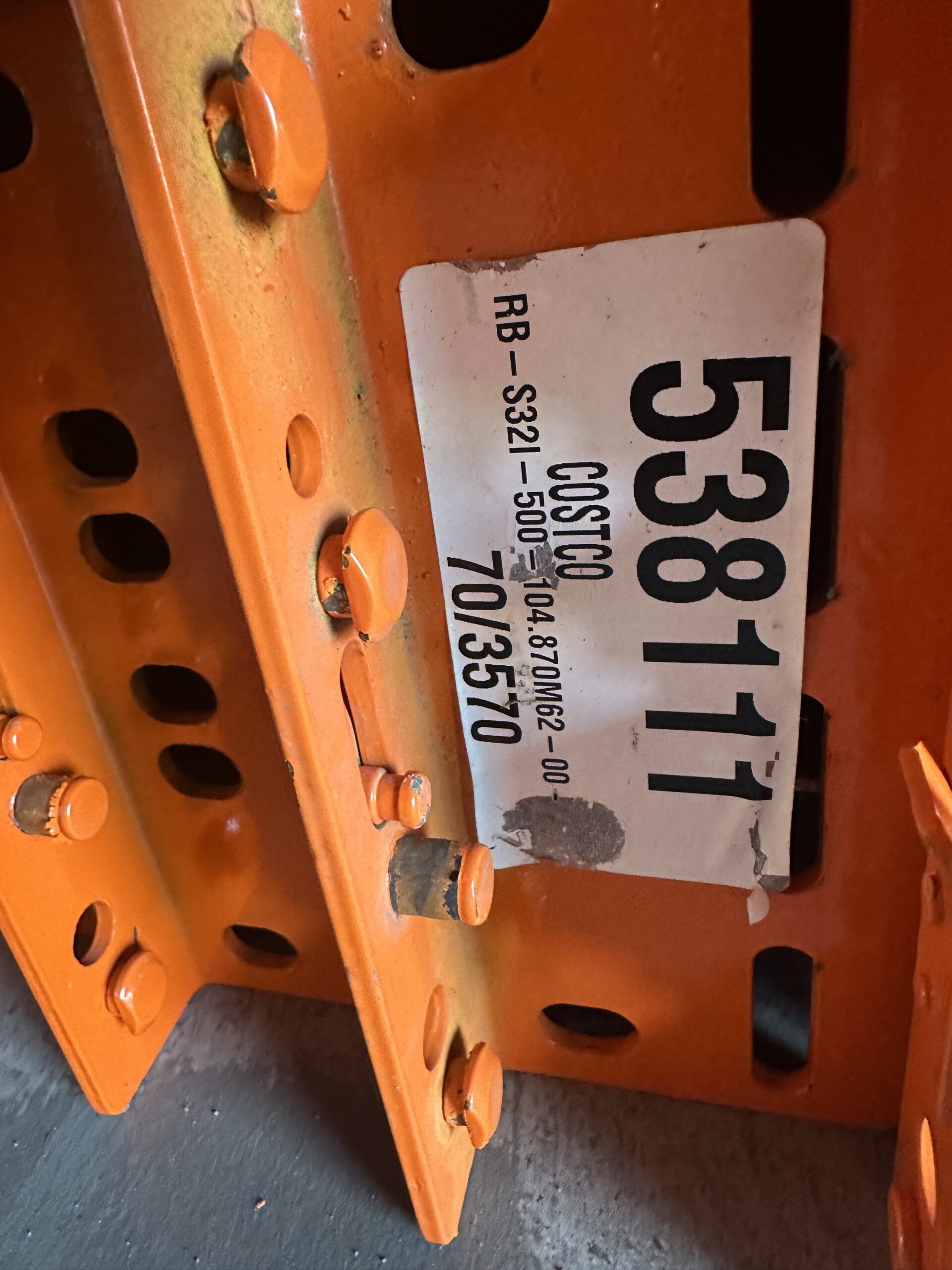 Used Teardrop Pallet Racking