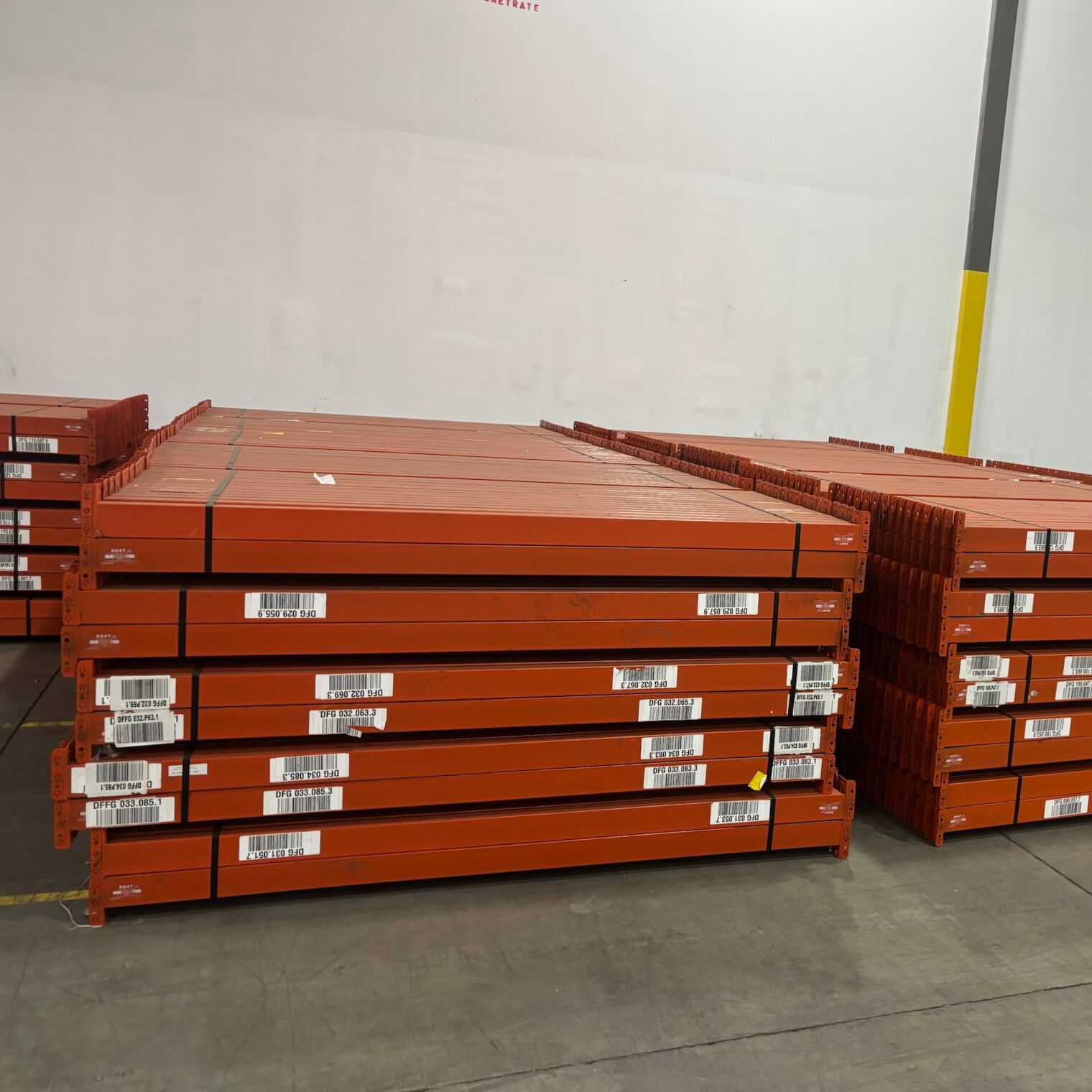 Used Husky Teardrop Pallet Rack Beams