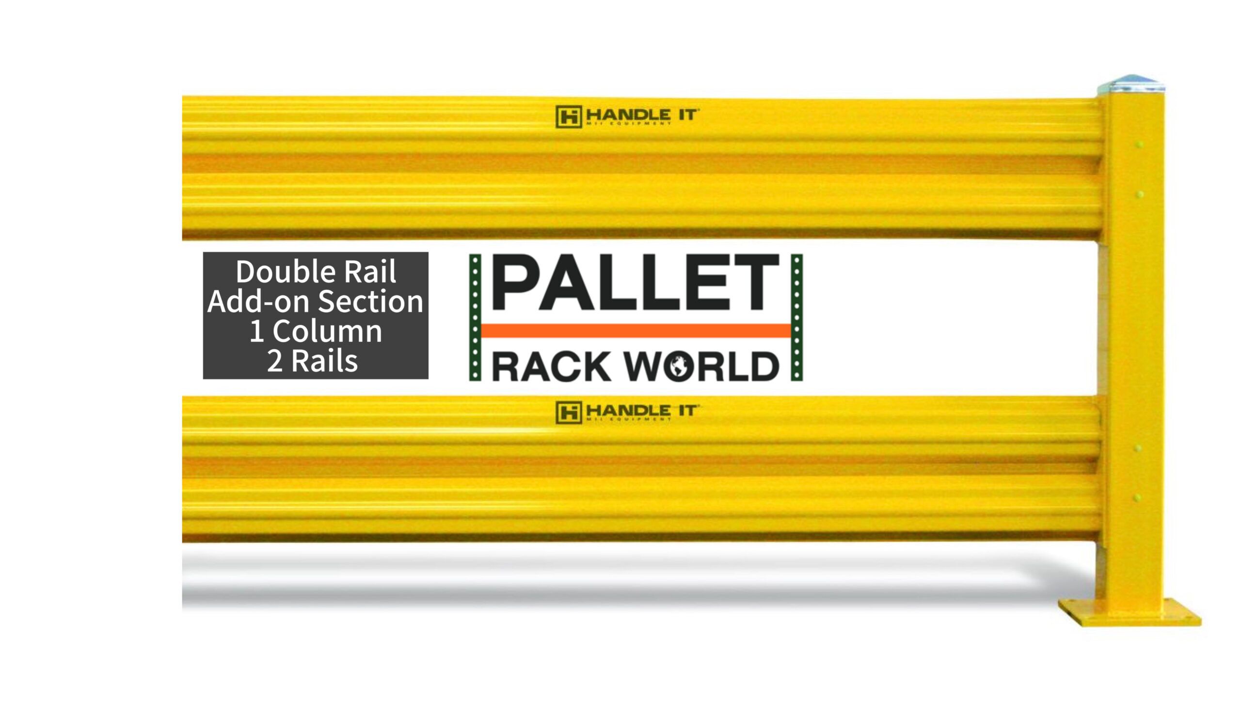 Add-On Section of Industrial Warehouse Guardrail, Heavy Duty Safety Barrier