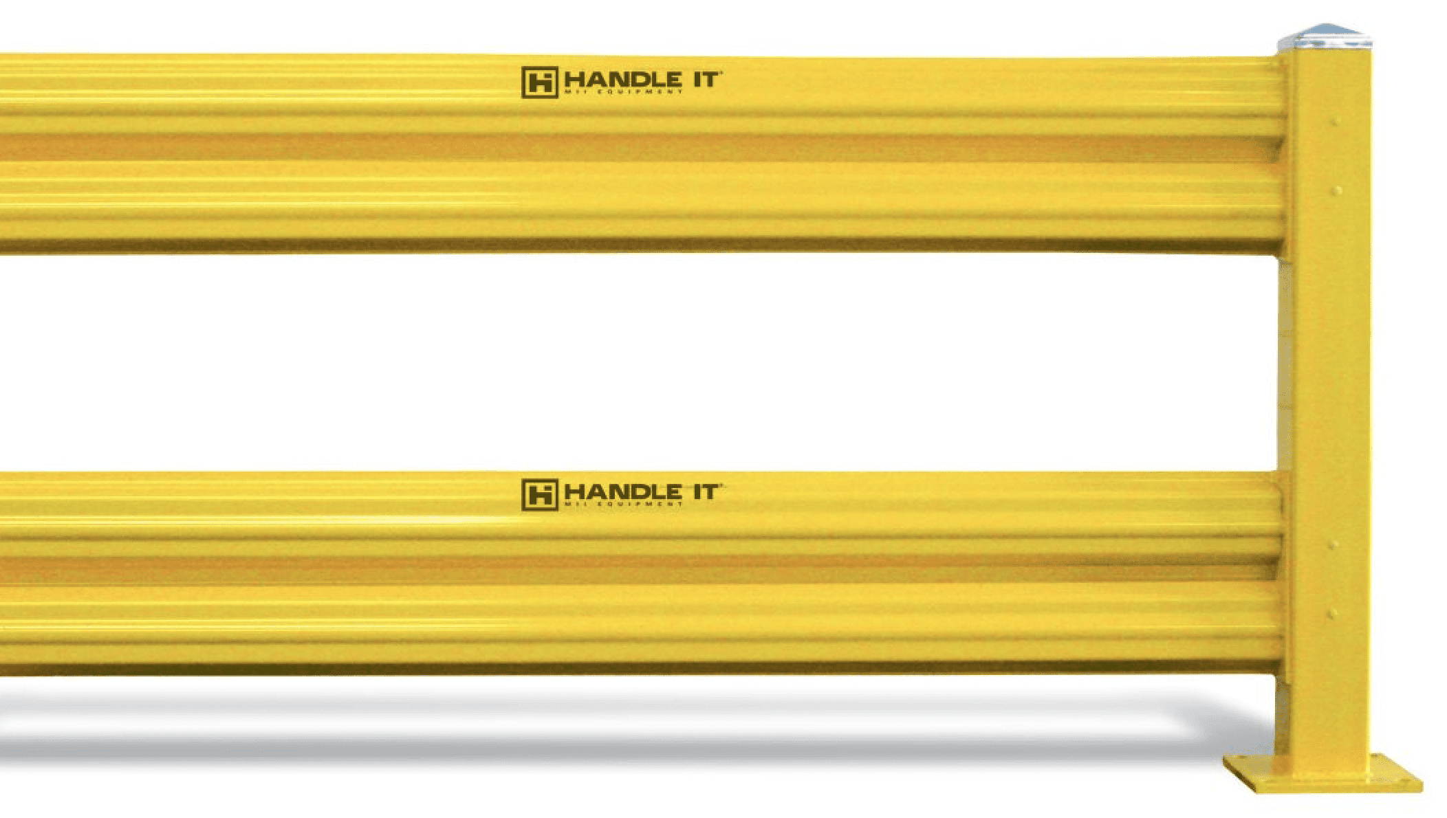 Add-On Section of Yellow, Warehouse Guard Rail by Handle It