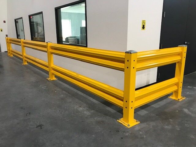 Double Rail Guardrail Starter 6' Wide | Industrial Warehouse Safety Rail - Image 6