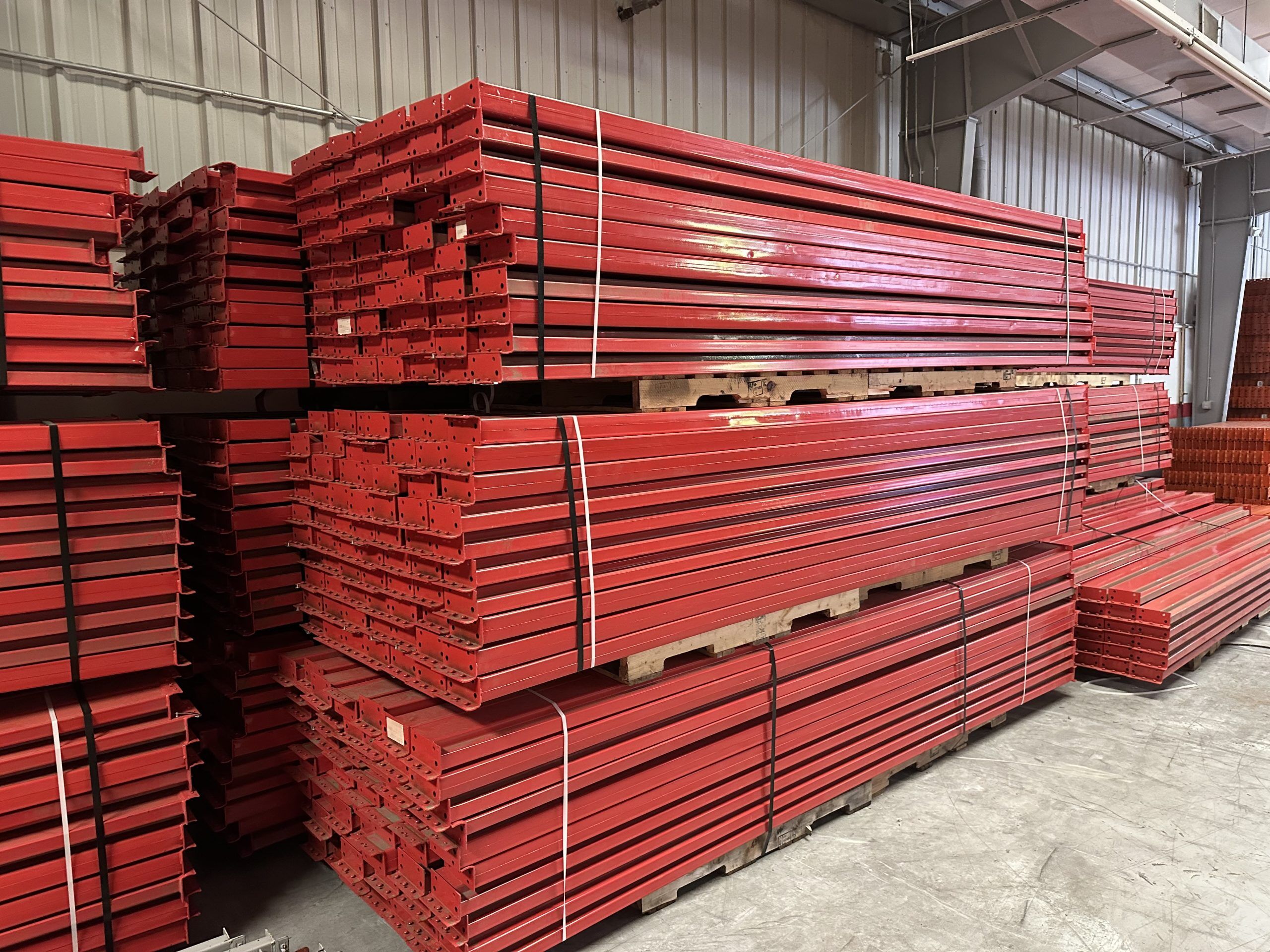 Used Teardrop Style Beams, Speedrack 12' Long x 6'' Face