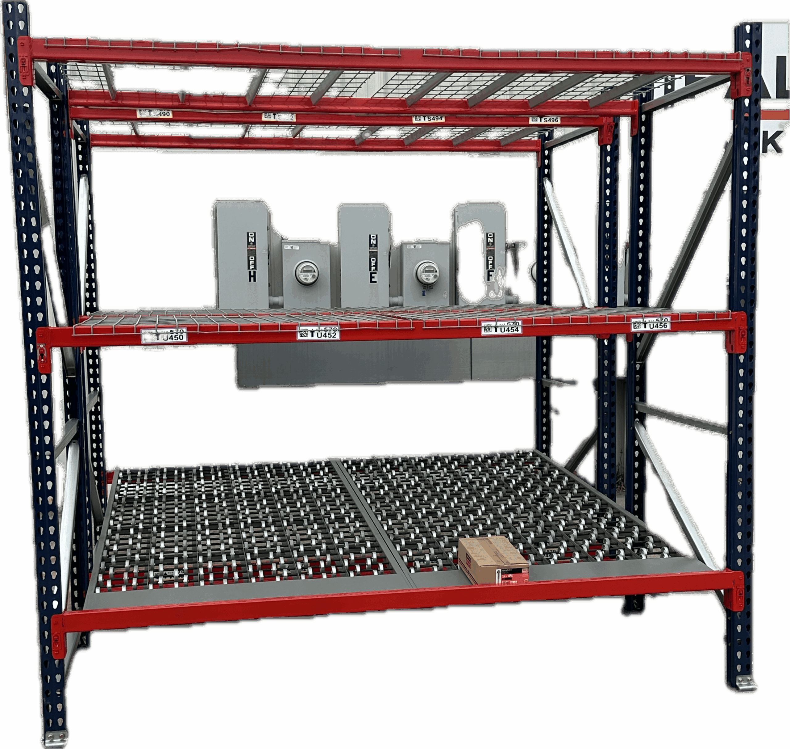 Used Gravity Case Picking Carton Flow Lanes