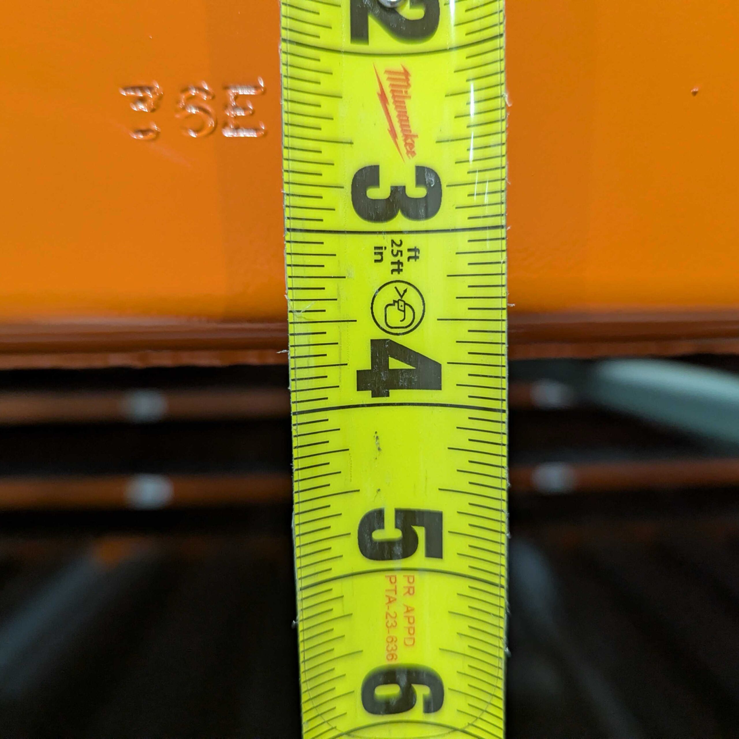 Light duty 12' long pallet rack teardrop beams