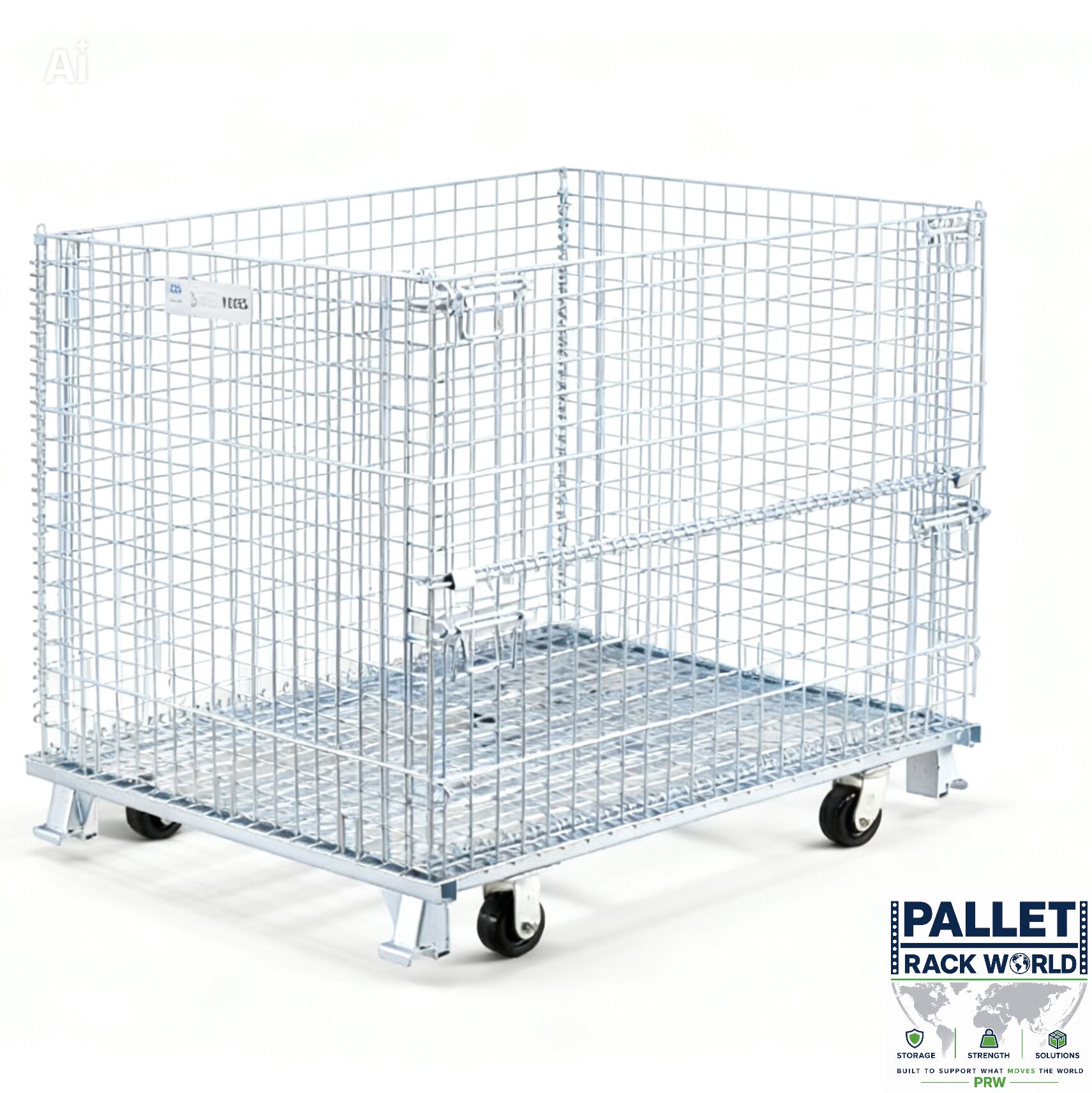 Mobile collapsible wire containers with Casters!