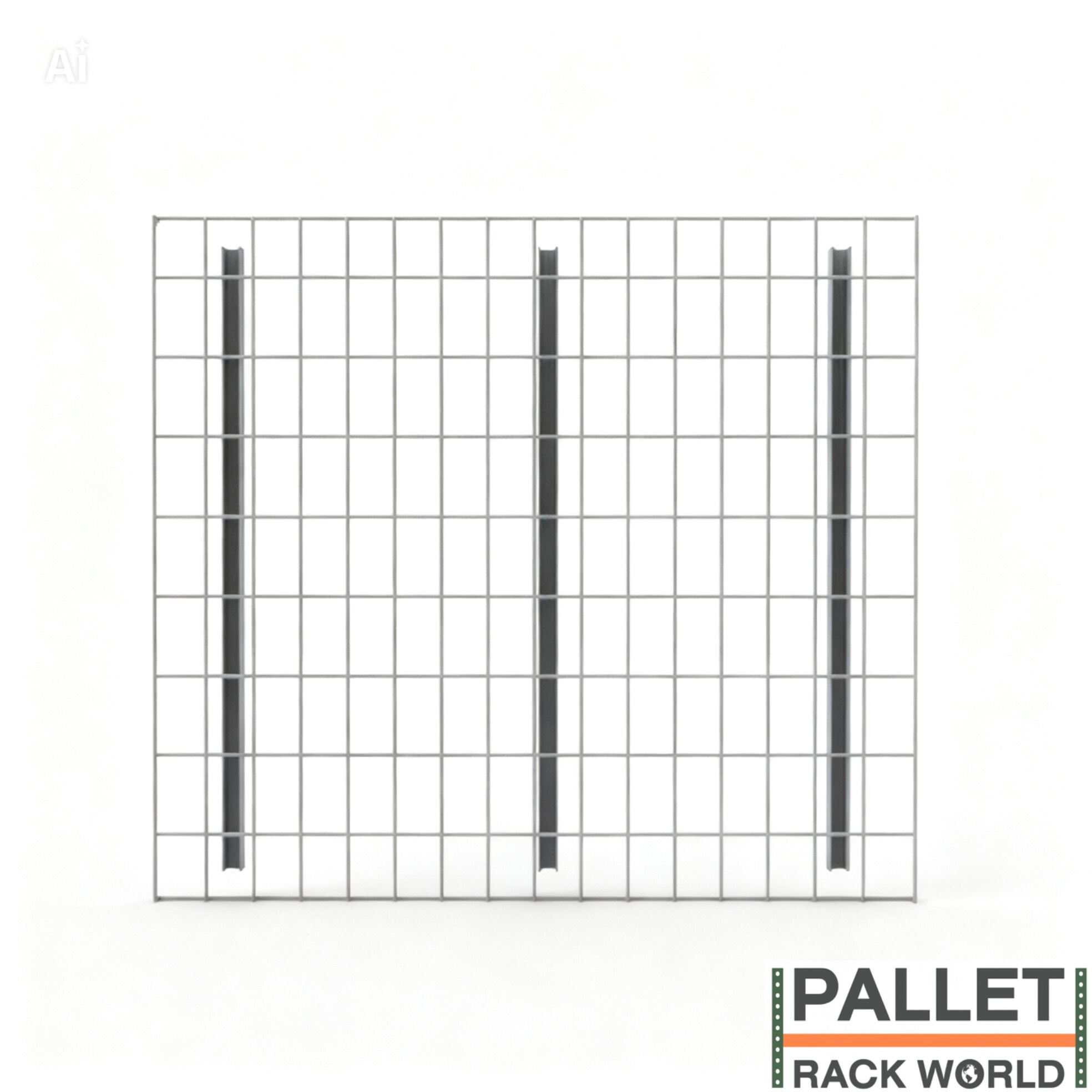 Wire Mesh Decking for pallet racking. 3 channel waterfall wire decks