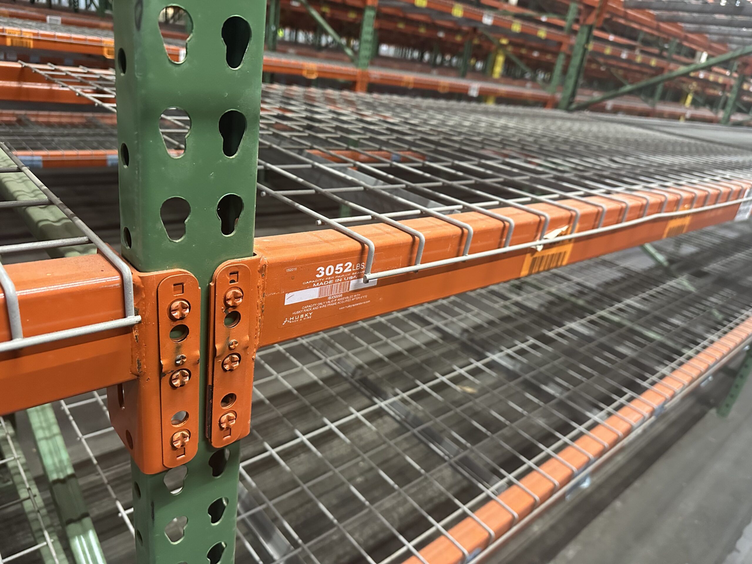 Used Husky Teardrop Pallet Racking